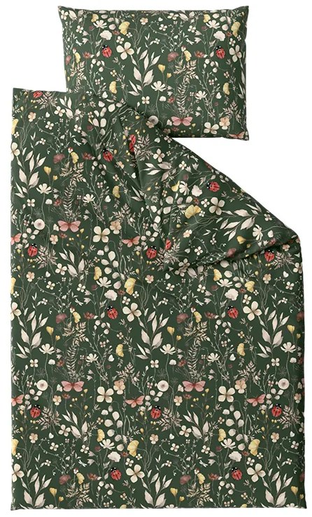 Lenjerie de pat din microfibra COLORFUL MEADOW verde inchis Dimensiune lenjerie de pat: 2 buc 70 x 90 cm | 200 x 220 cm