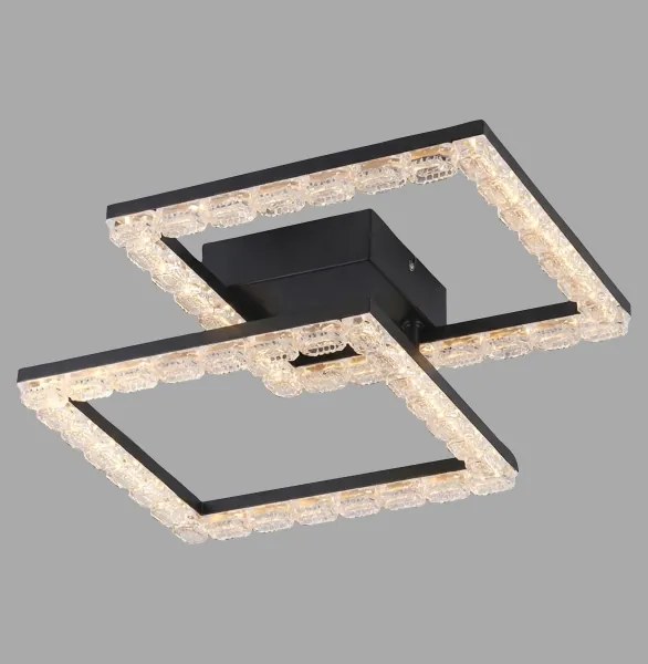 JUST LIGHT. 14732-18 - Plafonieră LED GLITRA LED/17,5W/230V neagră