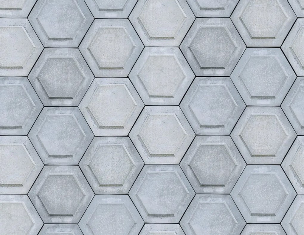 Fototapet, Concrete Hexagon, Rebel Walls