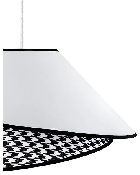 Lustră pe cablu Duolla COCO 1xE27/40W/230V d. 50 cm alb/negru