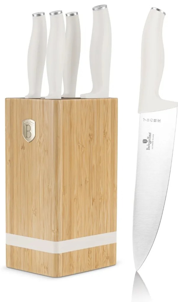 Set cutite 6 piese cu suport bambus Sahara Berlinger Haus BH 2973