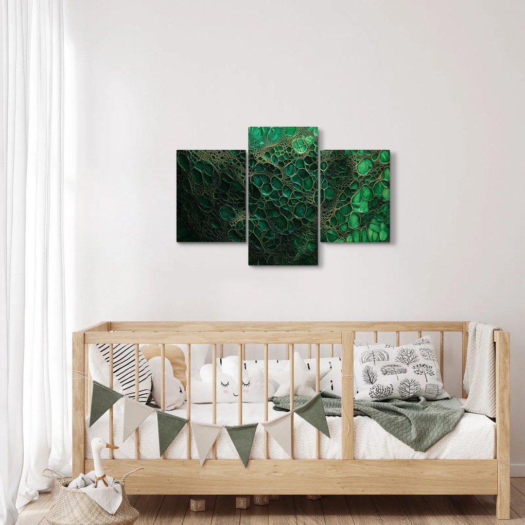 Tablou - Imagine microscopică verde (90x60 cm)