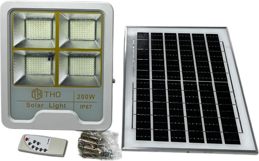 Proiector Solar 200w IP 67 cu panou solar