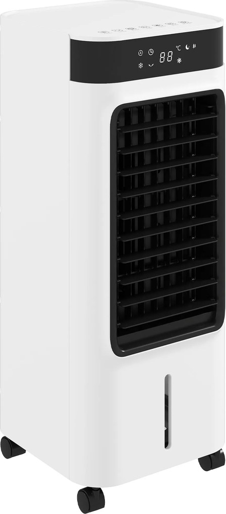 HOMCOM Climatizator Evaporativ 3 în 1 cu Rezervor de 7 L Oscilație 48° 3 Viteze 3 Moduri Temporizator 24h Alb | Aosom Romania