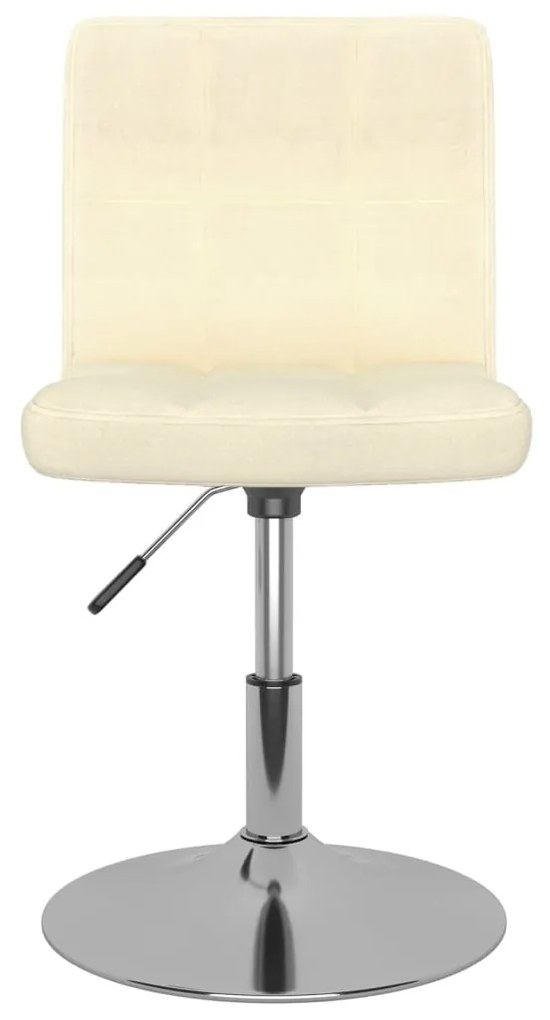 vidaXL Scaun de bucătărie pivotant, crem, material textil