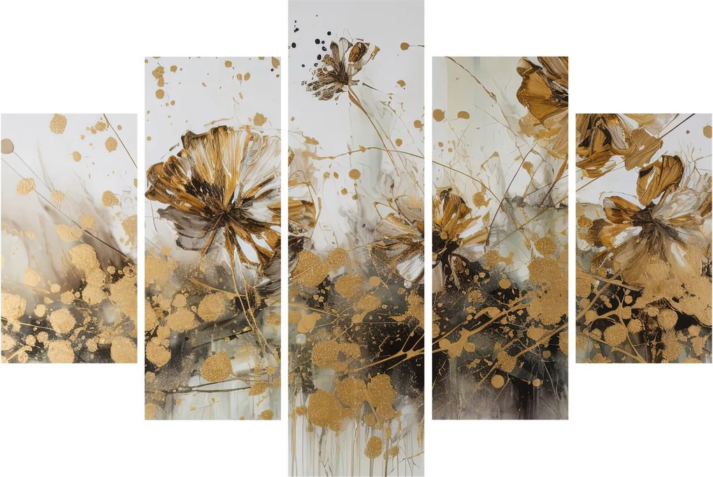 Tablou - pictură abstractă florală (150x105 cm)