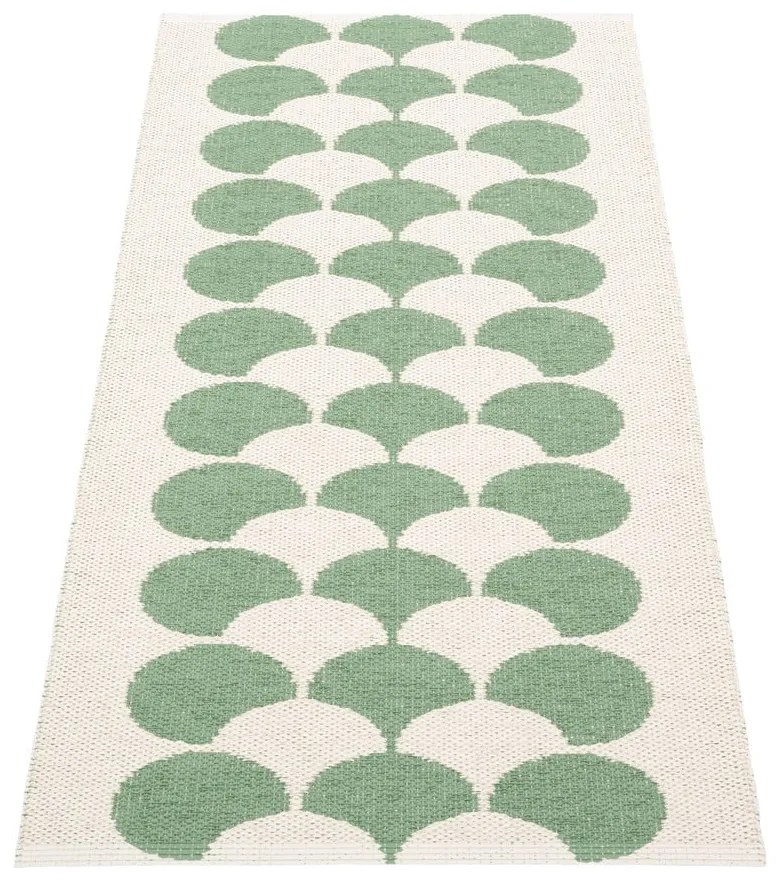 Covor tip traversă pentru interior și exterior verde/crem 70x150 cm Poppy Oregano – Pappelina