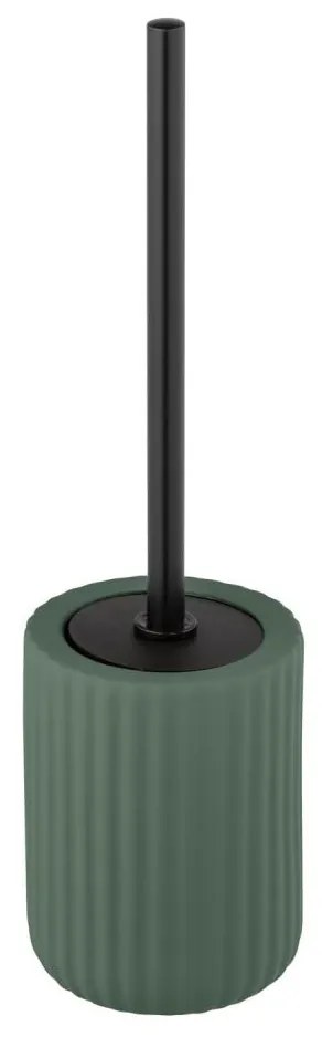 WENKO 24808100 - Perie WC BELLUNO 11,5 x 42 cm verde/negru