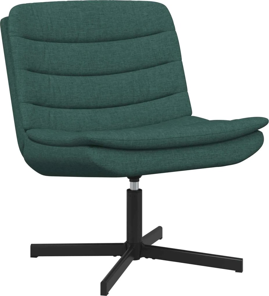 vidaXL Scaun pivotant Verde închis 63 x 75 x 76 cm țesătură