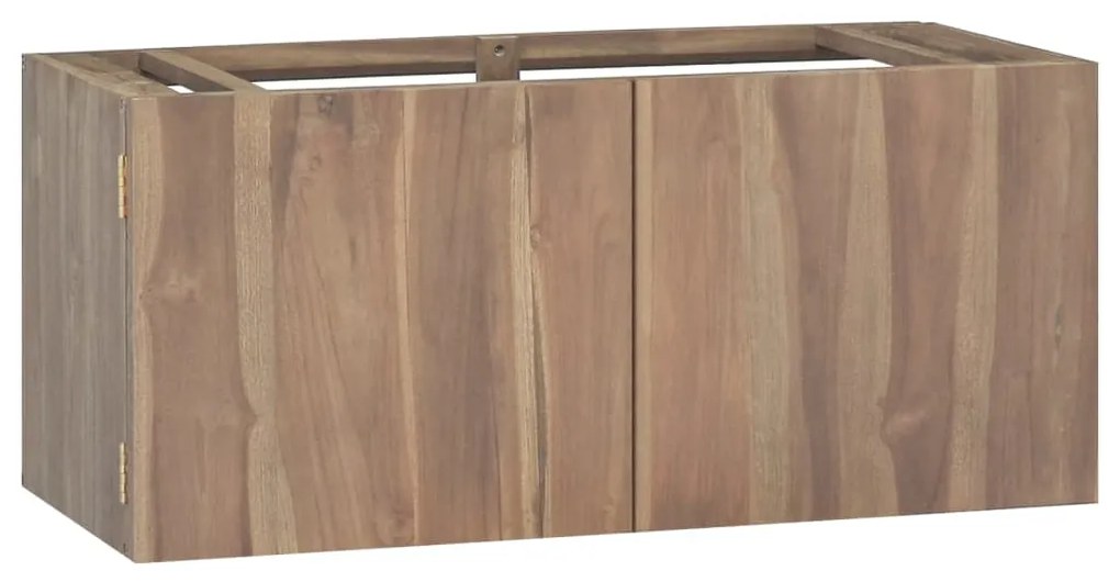 vidaXL Dulap pentru baie de perete, 90x39x40 cm, lemn masiv de tec