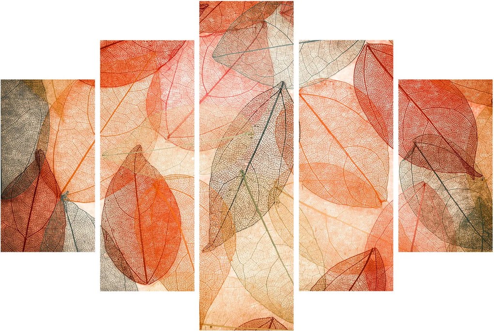 Tablou cu frunzele de toamnă pictate (150x105 cm)