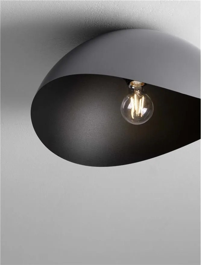 Lustra aplicata design decorativ OPSI negru D-40cm