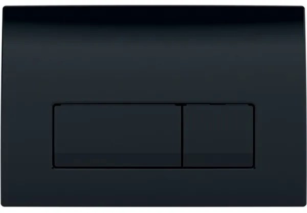 Set rezervor incastrat si cadru, Geberit Duofix, cu clapeta Delta 50 negru lucios si set de fixare, 458.128.DW.1