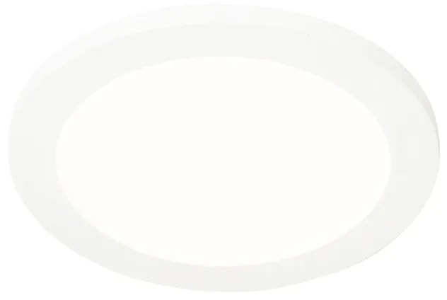 Plafoniera albă 22,5 cm cu LED inclus, cu dimmer în 3 trepte, IP44 - Steve