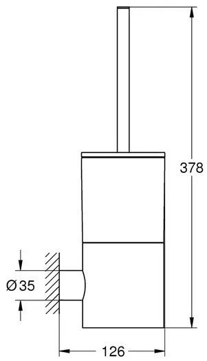 Perie WC Grohe Atrio antracit periat Hard Graphite