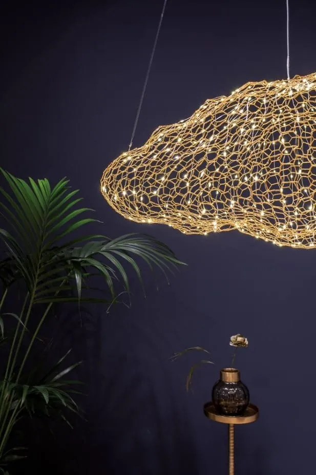 Lustra LED dimabila suspendata Stardust aurie
