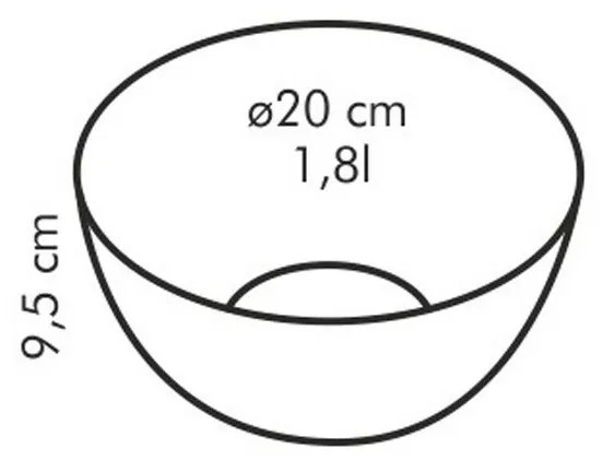 Bol din sticlă Tescoma GIRO, 20 cm, 20 cm