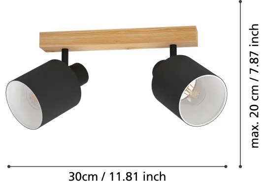 Spot BATALLAS 2xE27/10W/230V Eglo 99489