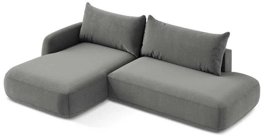 Colțar gri extensibil (cu colț pe partea stângă/cu șezlong) Hale – Makamii