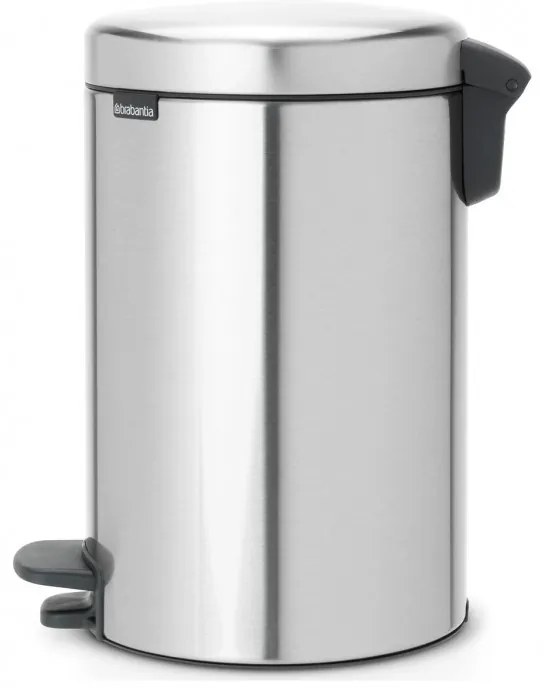 Cos de gunoi cu pedala Brabantia NewIcon 649031, 12 L, Inchidere lina, Baza antiderapanta, Rezistent la amprente, Inox