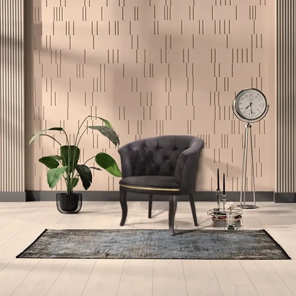 Fotoliu Milano, negru, picioare negru, Homs