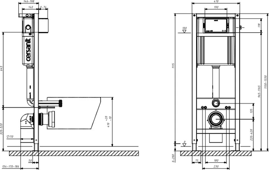 Rezervor wc incastrat Cersanit System 21 Mech