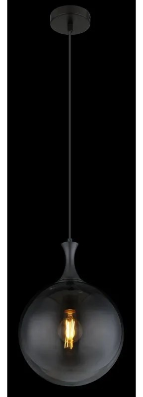 Pendul design modern DALTON negru/fumuriu