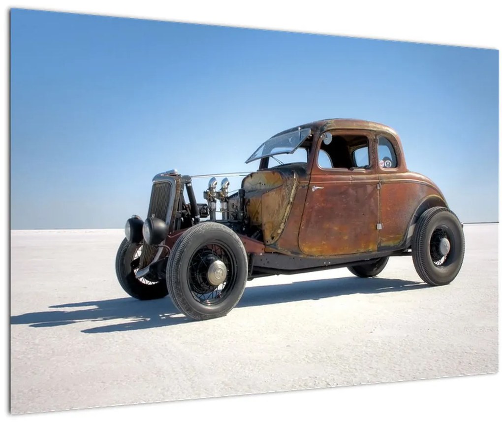 Tablou - Mașină în deșert (90x60 cm)