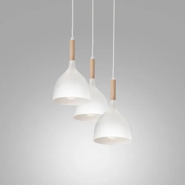 Lustră pe cablu NOAK WOOD 3xE27/60W/230V