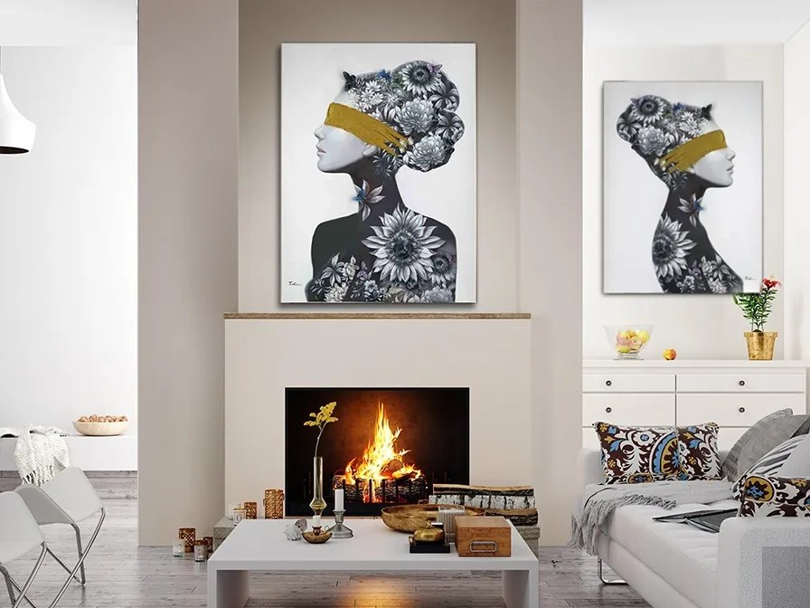 Tablou de perete decorativ canvas Perfil II, 90x120cm SV-498159