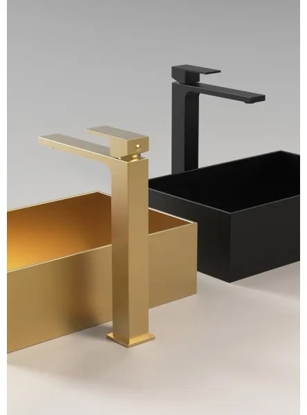 Sapho - Baterie lavoar CUBEMIX 27,8 cm, auriu mat