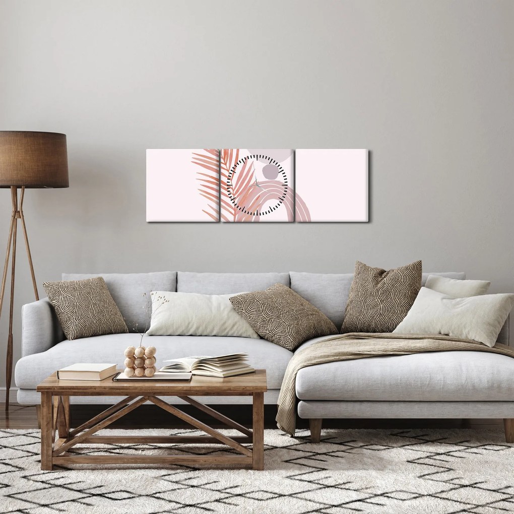 Tablou - Minimalism violet N⁰1 (cu ceas) (90x30 cm)