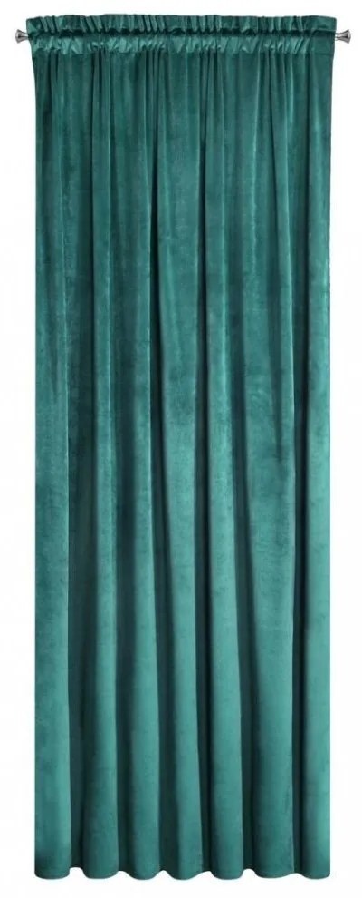 Draperie din catifea opaca turcoaz 140 x 270 cm