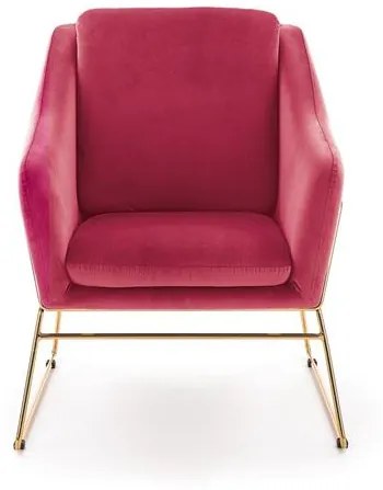 Fotoliu tapitat Soft 3 Bordo - h81 cm