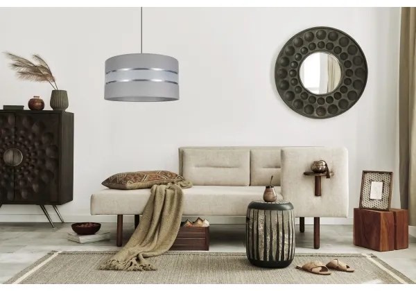 Lustră pe cablu CORAL 1xE27/60W/230V d. 40 cm gri