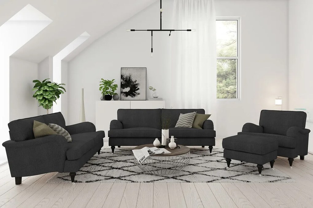 Set mobilier tapițat Bloomington A129Tapiterie, Picioare: Lemn, Role, Metal