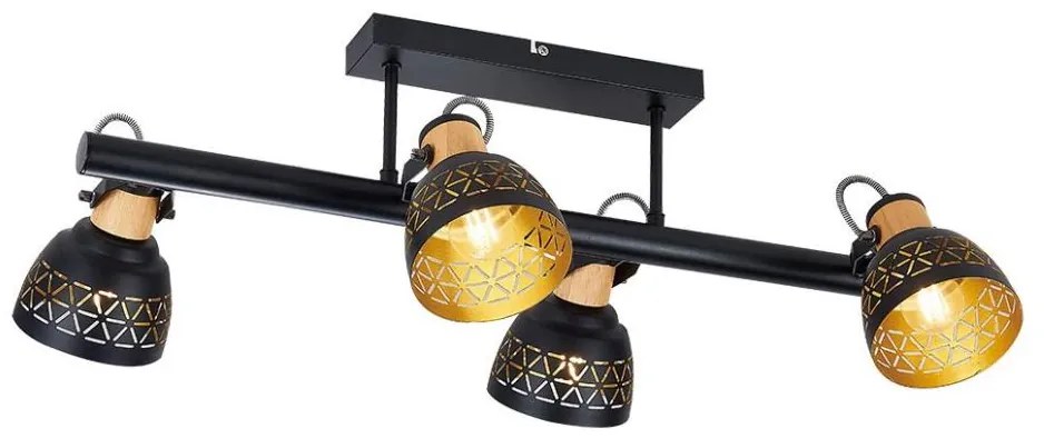 Lustră aplicată Prezent 27524 MESCALA 4xE14/40W/230V negru