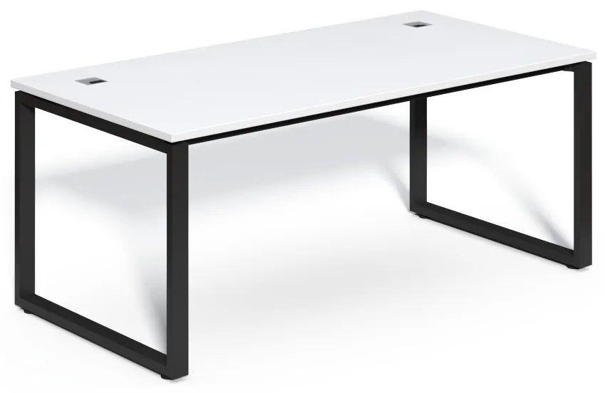 Masă SimpleOffice 180 x 90 cm, alb / negru
