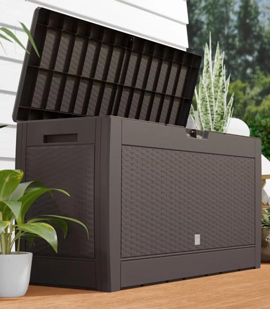 Banca/cutie cu spatiu depozitare cu roti 310 L Rato Maro 119 x 48 x 60 cm