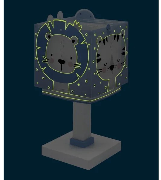 Lampă pentru copii JUNGLE 1xE14/8W/230V albastru Dalber 63111T