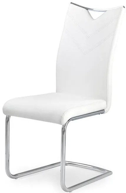 Scaun K224 piele ecologica alb