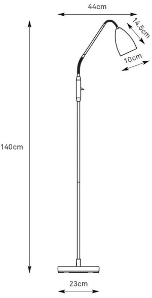 Markslöjd 108886 - Lampadar LED reglabil PATRO, 4,9W/230V, negru
