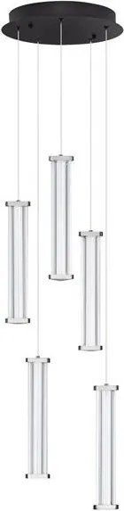 Lustra cu 5 pendule LED 3000K PHEME nickel satinat