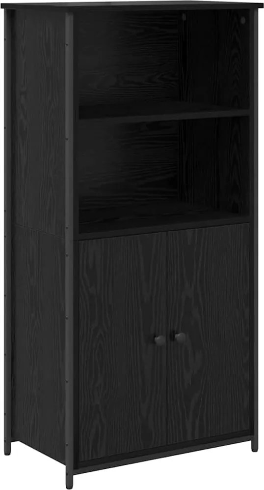 vidaXL Bufet Stejar Negru 62 x 36 x 121,5 cm Lemn compozit