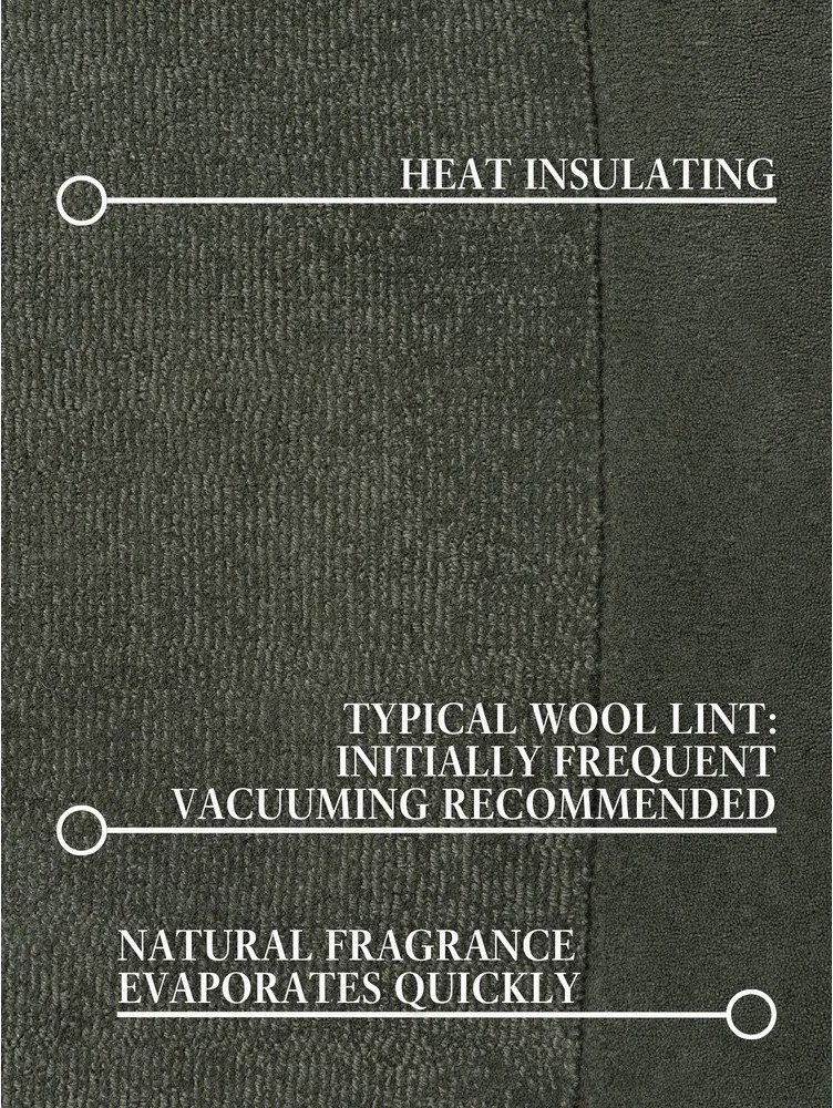 Covor verde închis țesut manual rotund din amestesc de lână ø 160 cm Kari Organic – Villeroy&Boch