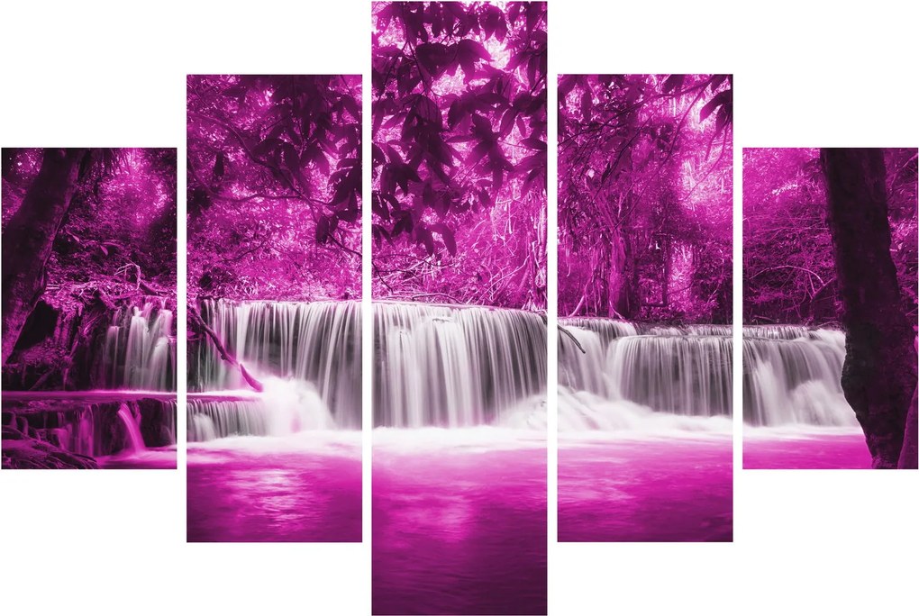 Tablou - Cascadă, violet (150x105 cm)