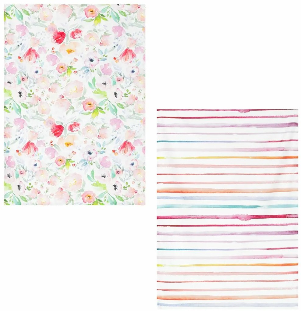 Prosop de bucătărie Pivoňky în culori roz, 70 x 50cm, set de 2 bucăți