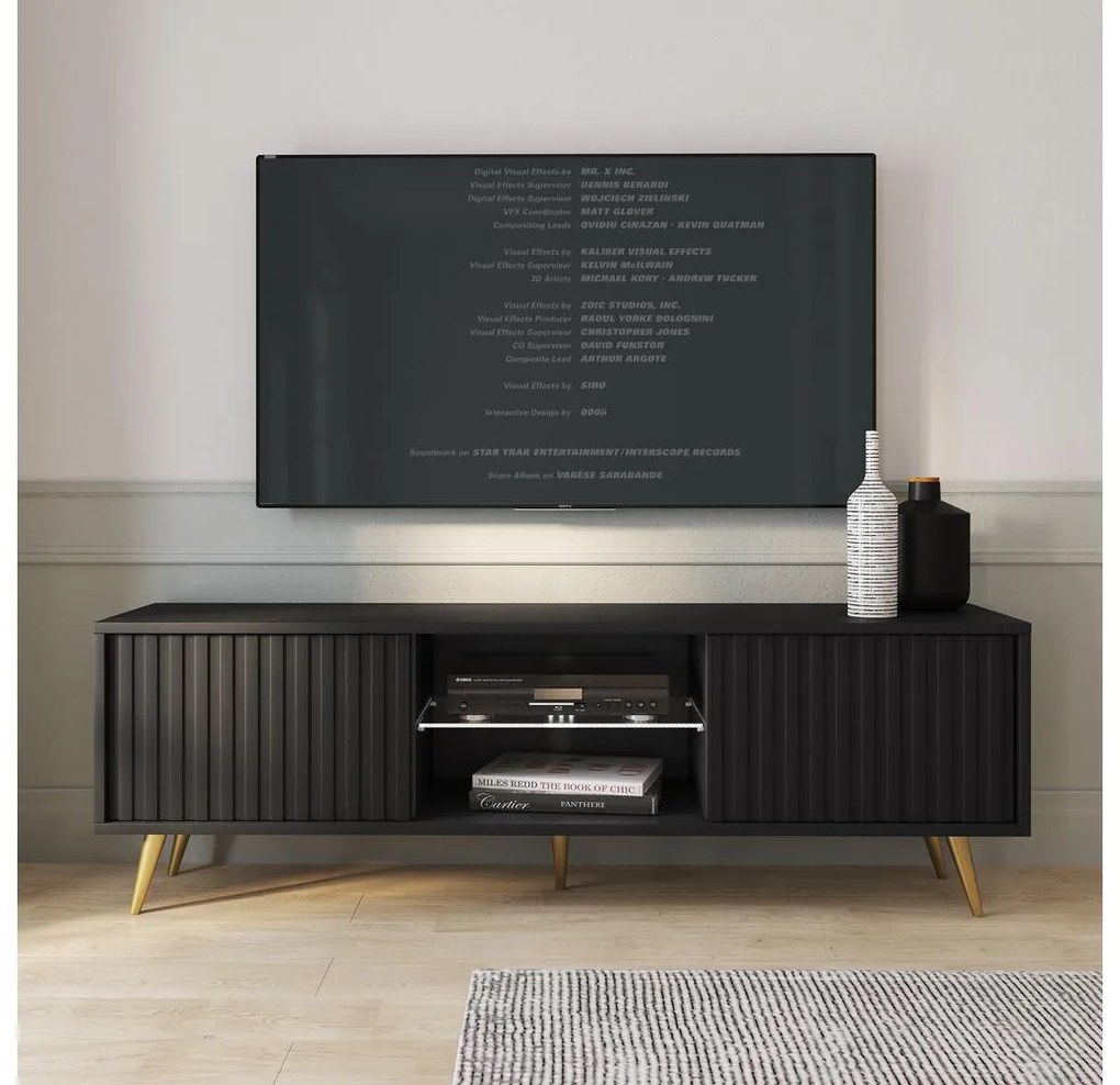 Masă TV Biel 135 (negru). 1098863
