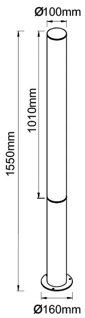 Stalp LED iluminat exterior IP65 GANT H-155cm corten
