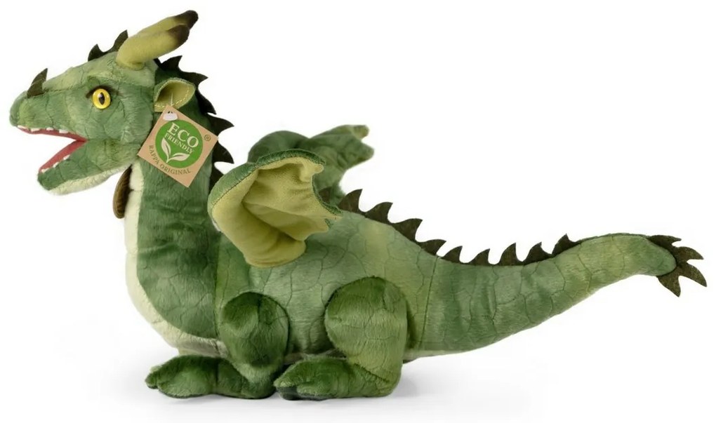 Rappa Plush dragon verde, 40 cm ECO-FRIENDLY